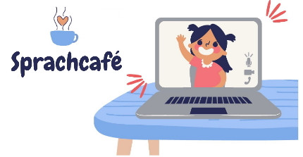 "Sprachcafé" (Language Café) and a Laptop