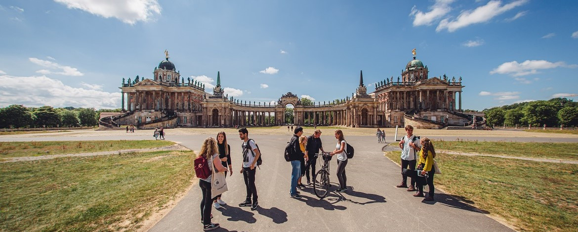 Students on Campus of the University of Potsdam