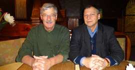 Das Bild zeigt Hans-Wolfgang Hubberten (links) und Michail Grigoriew. Das Foto ist von Michail Grigoriew.