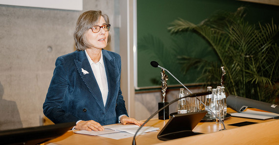 Prof. Dr. Barbara Stollberg-Rilinger hielt die Laudatio für Dr. Olga Shparaga.