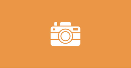 Camera Icon with orange background