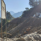 Stau an einer Fahrbahneinengung. Stau an einer Fahrbahneinengung.