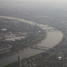 Rhine near Cologne from above