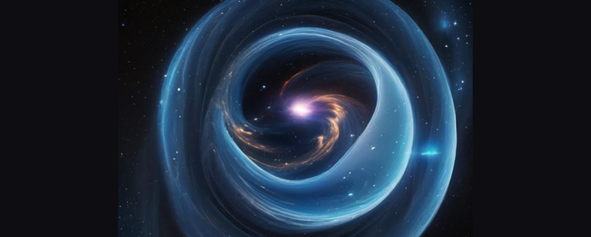 artist impression of collapsing warp bubble - 