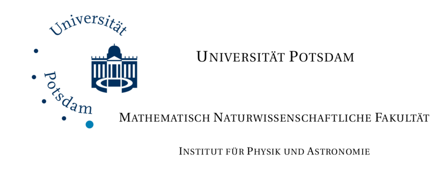 Logo der Uni Potsdam mit folgendem Text: Universität Potsdam, Mathematisch Naturwissenschaftliche Fakultät Institut für Physik und Astronomie