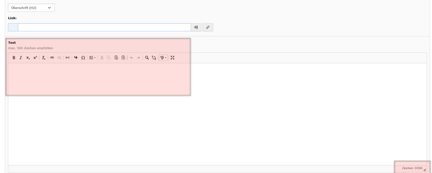 Verwenden Sie das Textfeld für den Teasertext, um den Inhalt in maximal 500 Zeichen zu erläutern. Verwenden Sie das Textfeld für den Teasertext, um den Inhalt kurz zu erläutern. Nutzen Sie den Rich Text Editor (RTE) und achten Sie darauf, den Text auf maximal 500 Zeichen zu begrenzen.