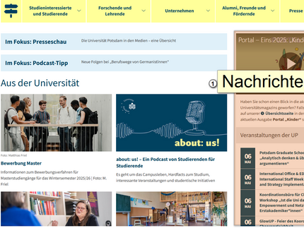 Darstellung der Nachrichtenspalte Optisch hervorgehobene Darstellung der Nachrichtenspalte