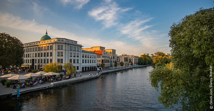Photo from Potsdam (you can see: Otto-Braun-Platz, Adolf-Miethe-Ufer and Alte Fahrt)