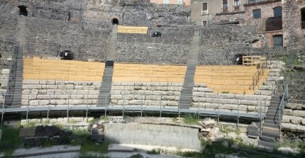 Ruine eines römischen Amphitheaters in Catania