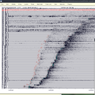 Graphic chart combing all recordings from several seismic stations in Germany