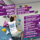 Flyer Bouldern gegen Krebs