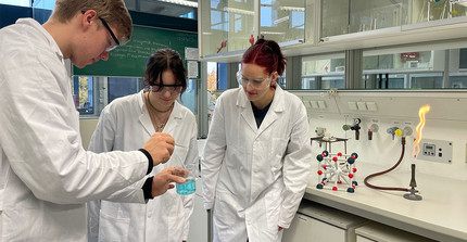 Students in the chemistry lab