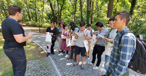 Kolumbianische Studierendengruppe zu Besuch am GFZ auf dem Potsdamer Telegrafenberg