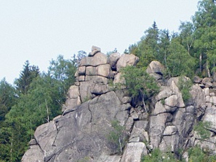 Granit-Aufschluss im Okertal mit Wollsackverwitterung