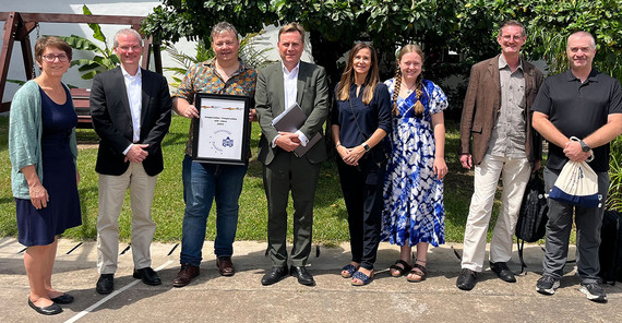 Die Delegation der Universität Potsdam an der German International School Accra in Ghana. Die Delegation der Universität Potsdam an der German International School Accra in Ghana.