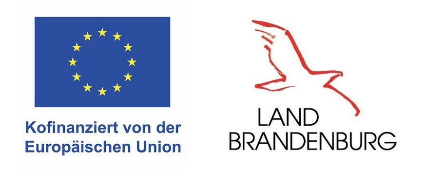 Logos der EU und Land Brandenburg