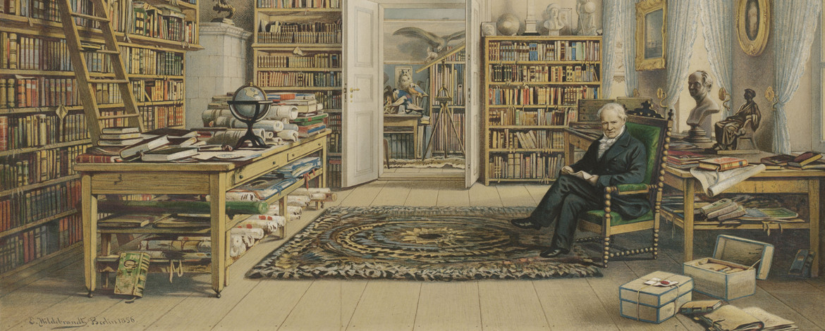 Alexander von Humboldt in his library