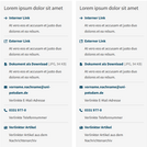 Link-Karte in der Inhaltsspalte mit drei gleich breiten Boxen Link-Karte in der Inhaltsspalte mit drei gleich breiten Boxen