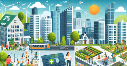 KI-generiertes Bild einer nachhaltigen Stadt