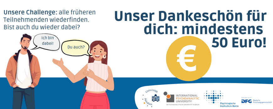 Auf dem Bild wird für die 5. Erhebung der PIER-Studie geworben.