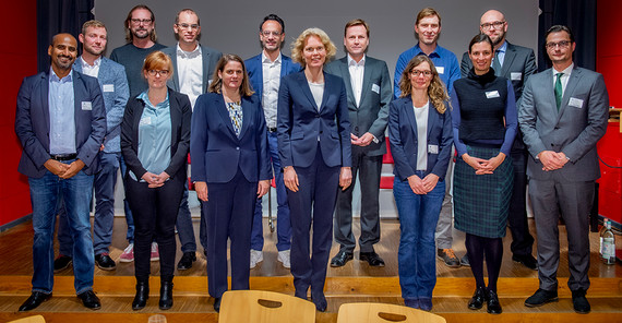 Neu Berufene Professorinnen und Professoren auf dem Professorium 2019. Foto: Tobias Hopfgarten.
