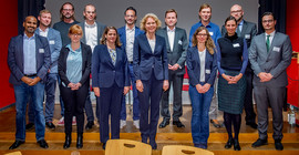 Neu Berufene Professorinnen und Professoren auf dem Professorium 2019. Foto: Tobias Hopfgarten.