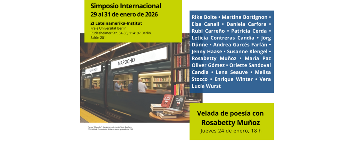 Plakat zum Simposio Internacional an der FU Berlin -