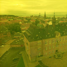 Blick auf die Stadt vom ARoS Aarhus Kunstmuseum aus, Aarhus, Dänemark