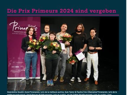 Prix Primeurs für Sula Textor