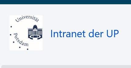 Schriftzug Intranet der UP