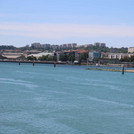 Confluence of Rhone and Saone near Lyon, view to city