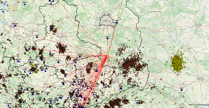 Figure 3 shows the directions to the relevant stations in map view. The low density in the northern direction is striking, as there are only three seismic stations in Berlin and Brandenburg