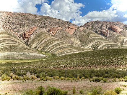 Tres Cruces, Argentina Photo of a colorful mountain landscape.