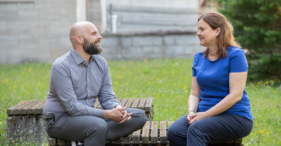 Prof. Dr. Christian Rauh und Prof. Dr. Andrea Liese während des Interviews.