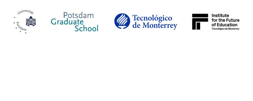 Logos der Universität Potsdam, der Potsdam Graduate School,Technologico dé Monterrey, Institute for the Future of Education