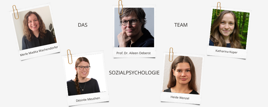 Das Team Sozialpsychologie mit den fünf Mitarbeiterinnen