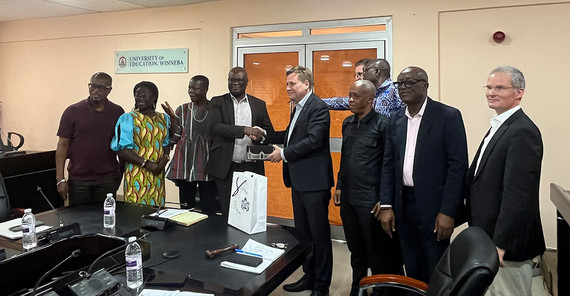 Die Delegation der Universität Potsdam an der University of Education Winneba in Ghana. Die Delegation der Universität Potsdam an der University of Education Winneba in Ghana.